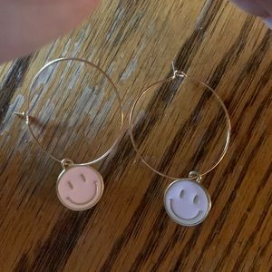 Light pink hoop earrings